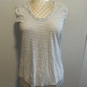 NWT Rag & Bone Jeans New York Valley Stripe Top Grey/White Scoop Neck Tank, XS